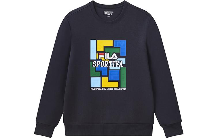 Men's FILA Sweatshirts Men's Legend Blue Crew Neck Moderate Regular