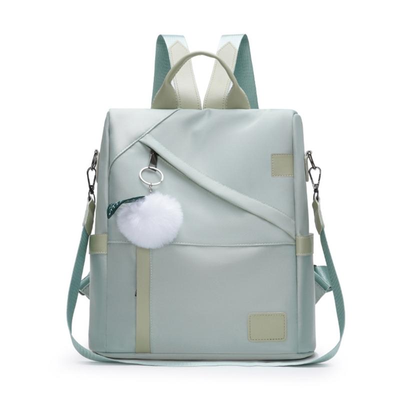 Женский рюкзак-сумка Антикражный рюкзак Регулируемый трансформируемый плечевой ремень Водонепроницаемый туристический дневной рюкзак Сумка через плечо зелёный