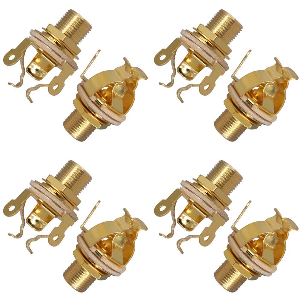 2-10PCS 1/4 Inch 6.35Mm Guitar Pickup Output Jack Socket Metal Guitar Stereo Socket Parts Guitar Mono Jack Socket for Electric G