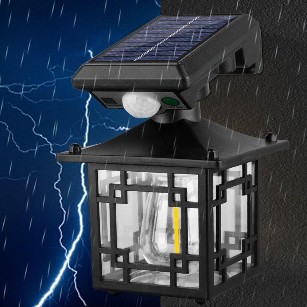 Remote Control Motion Induction Wall Lamp 3 Lighting Modes Solar Street Floodlight  Front Porch