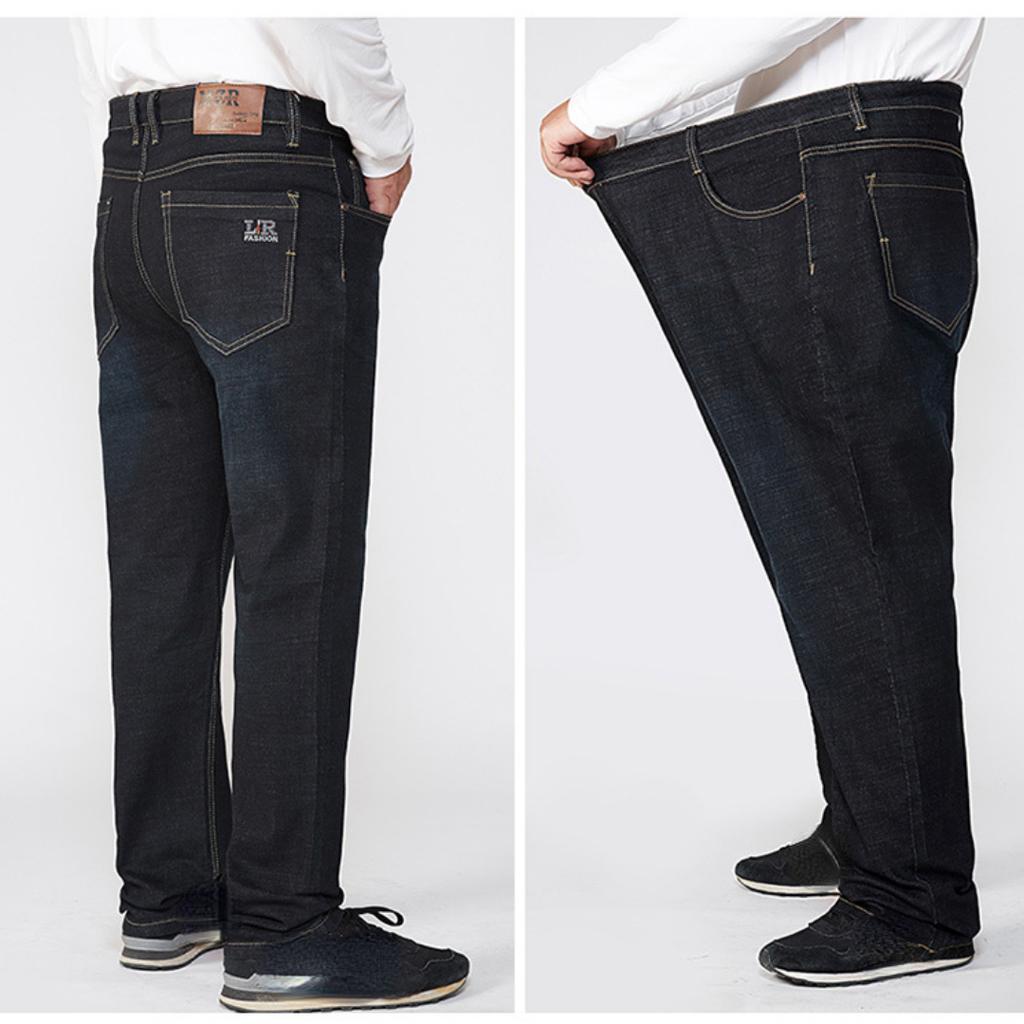 Men's Plus Size Jeans Casual Trousers Oversized Loose Men's Trousers Autumn and Winter 52 Yards