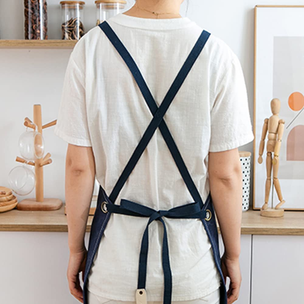 Ziska Apron, Simple and Stylish, Perfect for Camping, Gardening, Kitchen, Barista, Hairdresser, Artisan, Salon, Multi-functional Pockets,