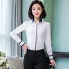 Tluoman Women's Slim Fit Long Sleeve White Shirt