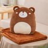 Cartoon Office Pillow Quilt 2 In 1 Car Cushion Multi-Function Blanket 7 Colors Cushion Decor Nap Blanket for Afternoon Rest