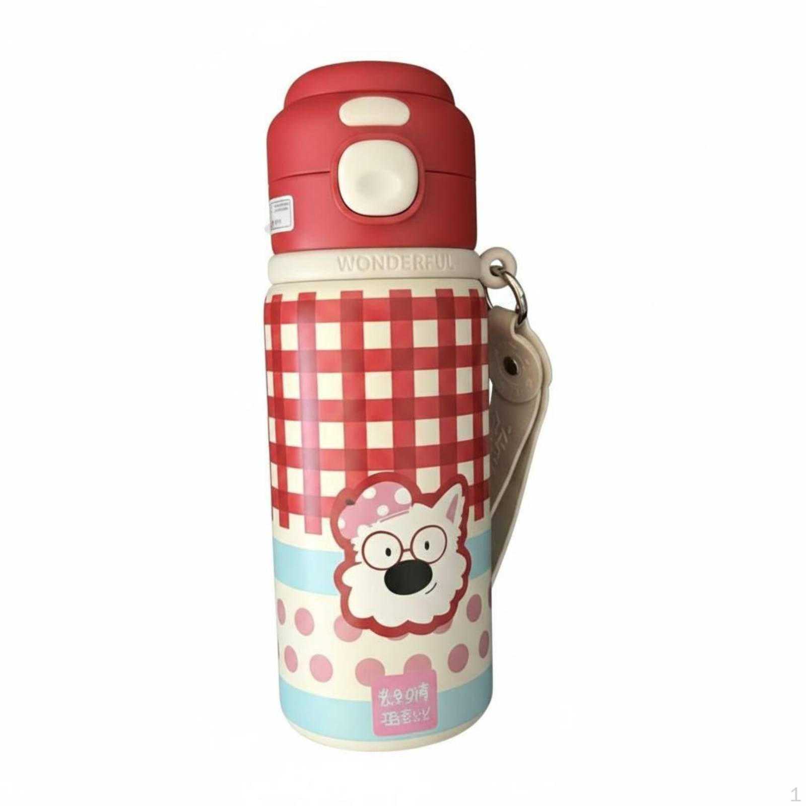 Insulated Water Bottle, 316 Stainless Steel, Student, Portable, Cartoon Print, Gift