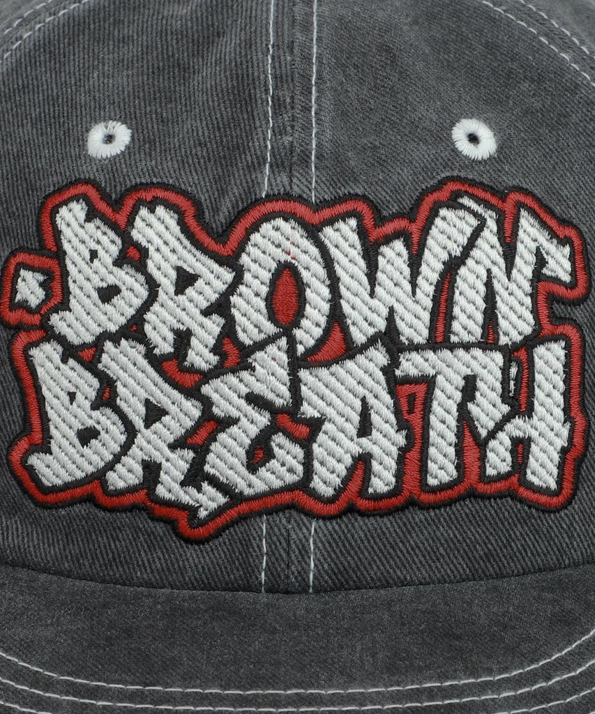 BROWNBREATH Washing Graffiti Logo Cap - Charcoal