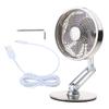 USB Desk Fan 4.6Inch Desktop Fan, Small Metal Cooling Fan 3Speed Adjustable Height  Rotatable