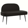 Padded Bench with Backrest Black 110 X 60 X 76 Cm