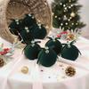 Shatterproof Plastic Flocked Xmas Baubles Flocked Velvet 8cm Tree Baubles Christmas Balls  Ceiling