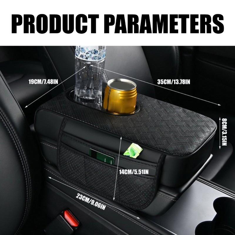 Waterproof PU Leather Car Armrest Storage Box for Escape 2013-2025 Featuring Anti Slip Design and Extra Compartments