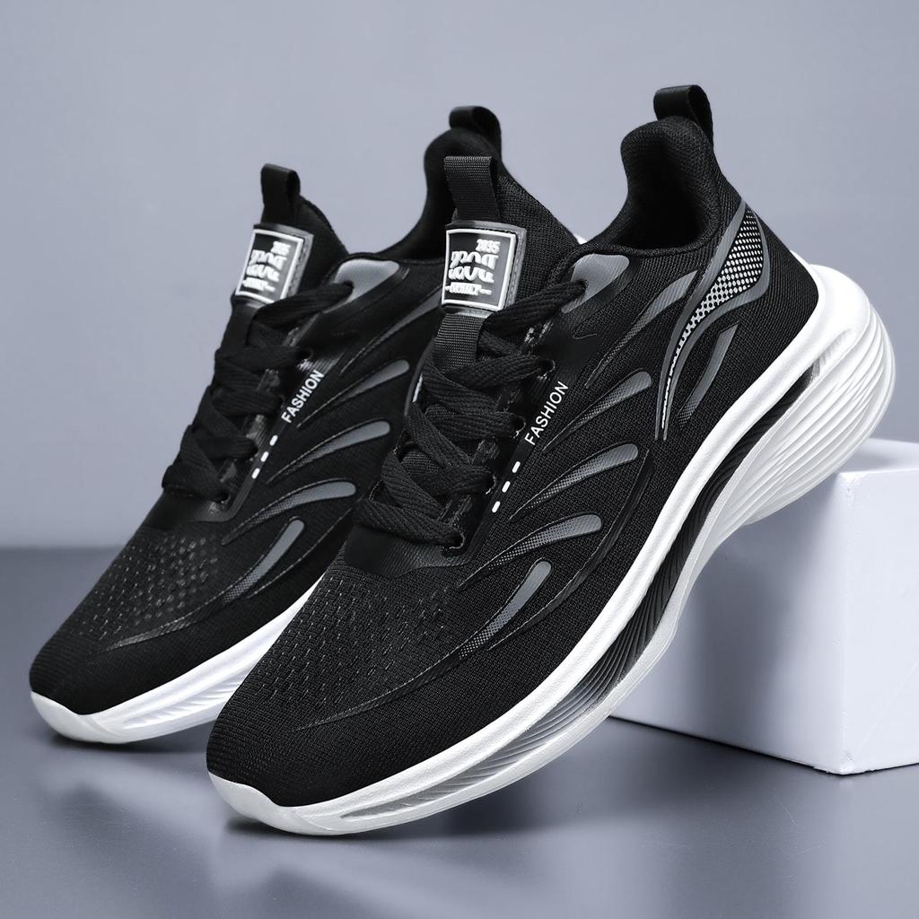 Men's Large Size Lightweight Breathable Running Shoes - Odor-resistant Casual Loafers for Spring