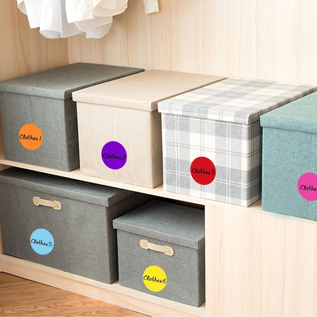 480 Pcs 2 Inch Colored Dot Stickers Round Color Coding Label Sticker Circle Moving Sticker Labels, 12 Assorted Colors Dot Stickers for Boxes Coloring