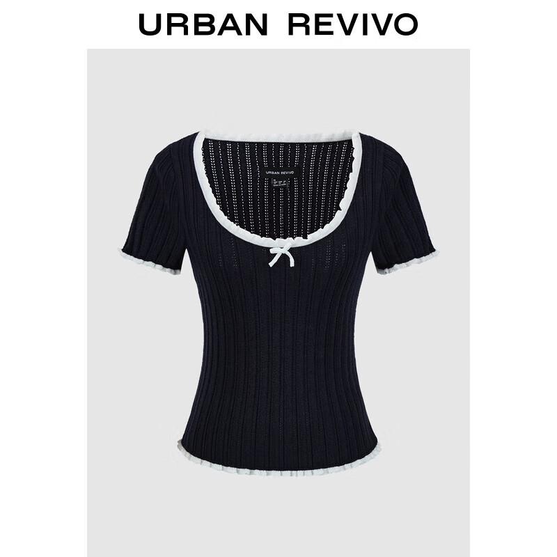 

Жіночий трикотажний топ з текстурою, з короткими рукавами та рюшами XS