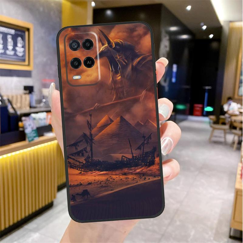 Anubis Ankh Pharaoh Case For Oppo A74 A54 A94 A78 A98 A18 A60 A80 A40 A38 A58 A96 A76 A16 A15 A17 A57 A77 A5 Pro