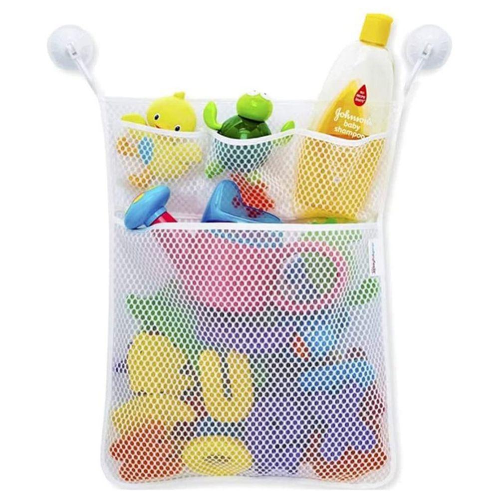 Bath Toy Organizer Net with Suction Cup,Bath Toy Storage Holder Net,Quick Dry Multi-use Bathtub Mesh Net Bags, for Kids & Toddlers