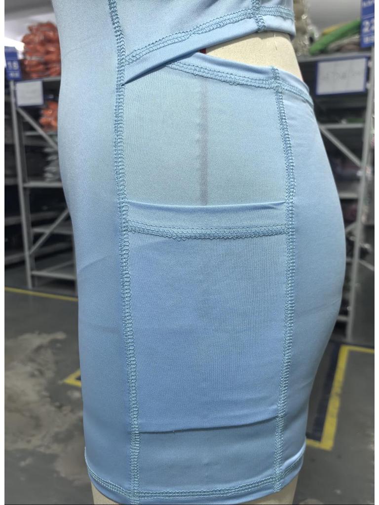 Anti-exposure Sports Dress with Built-in Shorts, Removable Chest Pads & Pockets