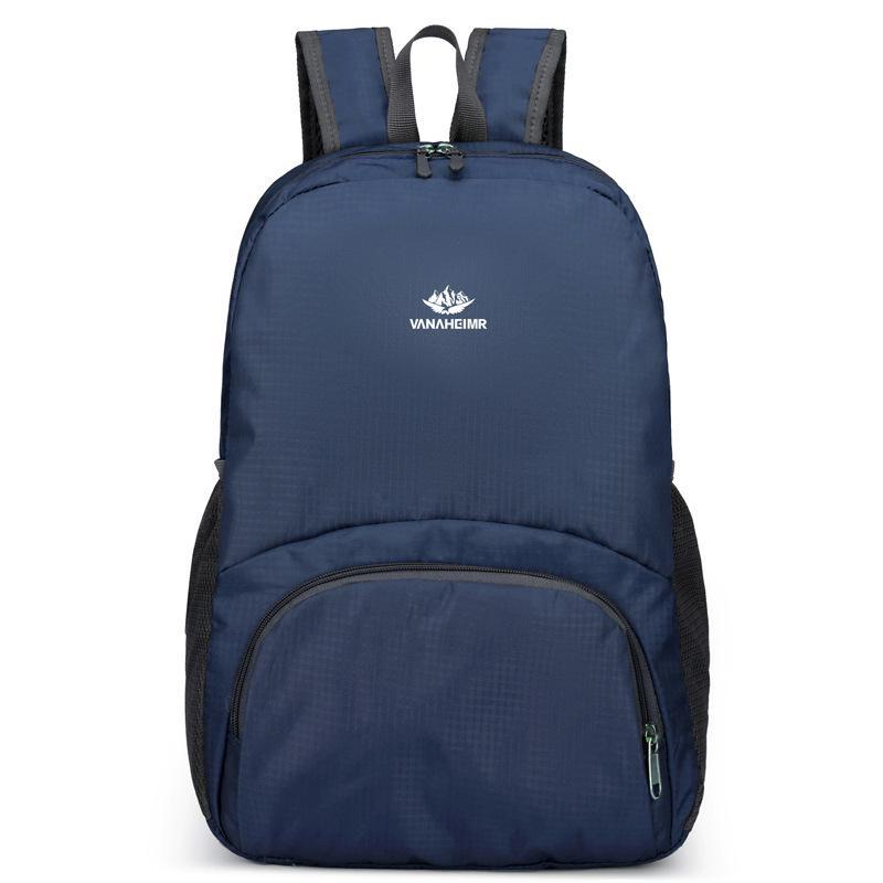 

Сверхлегкий складной водонепроницаемый рюкзак большой вместимости для путешествий и занятий спортом на открытом воздухе темно-синий