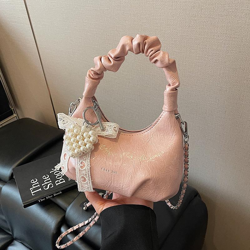 Dumpling bag women's new summer versatile chain messenger bag pleated portable small bag tide