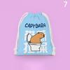 Cute Pink Bowknot Print Travel Skincare Drawstring Storage Bag Makeup Bag Underwear Clothing Bag Portable Organizer Bag