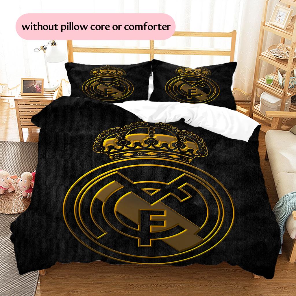 Madrid Pattern Bedding Home Decoration Birthday Gift (1 * duvet cover + 2 * pillowcase, without core)