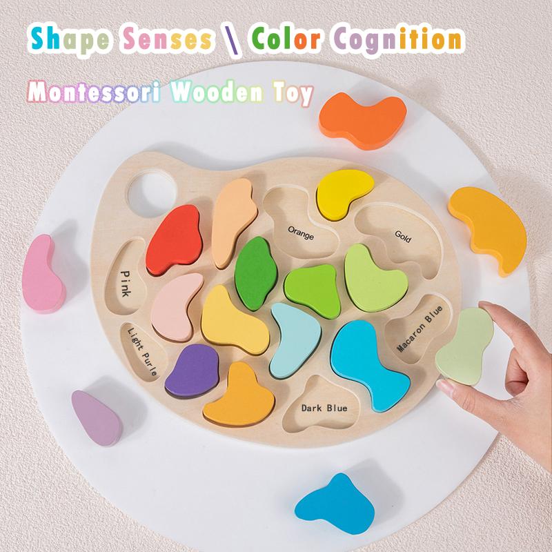 Children Color Shape Sorting Montessori Toys Geometry Sensory Shape Color Matching Puzzle Game Kids Early Education Learning Toy