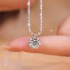 Shiny Diamond Pendant Necklace Women's Summer Collarbone Chain Light Luxury Niche Temperament Necklace