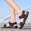 Non-Slip Men's Sandals for Summer New Wear-Resistant Breathable Simple Men's Business Beach Shoes Women Black