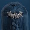 Trendy Viking Retro Floral Bat Hair Clip: Gothic Norwegian Style Party Accessory for Women