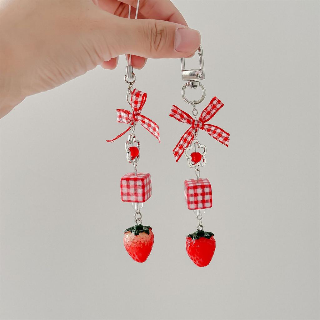 Playful Fruit Mobile Chain Portable Key Holder Stylish Backpack Embellishment Suitable for Daily Life and Travel Decors