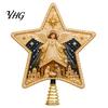 DIY Festive Craft Kit Christian Faux Pearl Art Christmas Tree Topper Kit, Faith Nativity Holiday Handcrafted Ornament Decoration, Handmade Beaded Star