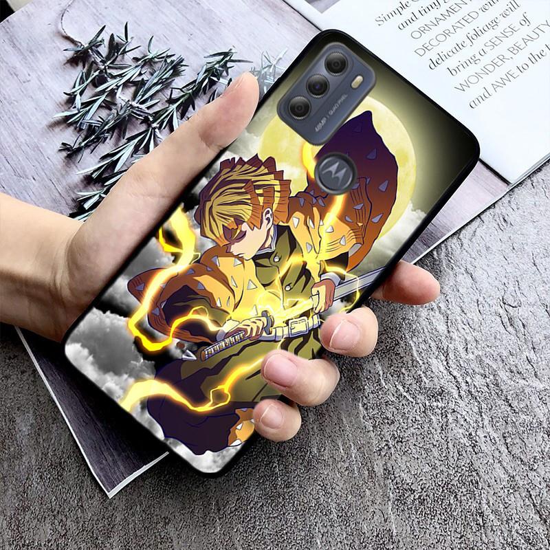 Demon Slayer Zenitsu Phone Case for Motorola Moto E32 E20 E40 G22 G52 G20 G30 G100 G60 G50 G10 GPure GStylus G9 One Action Macro
