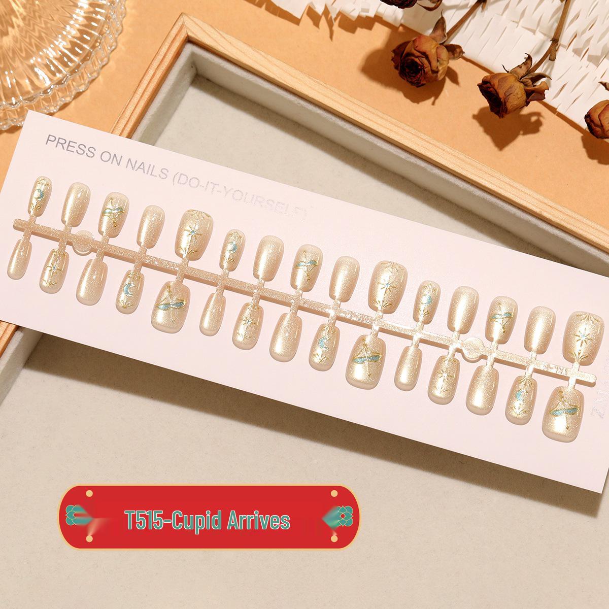 

Cupid Arrives Peacock Blue Cat Eye Wearable Polarized Nail Art Pieces Complete Set S/S/S