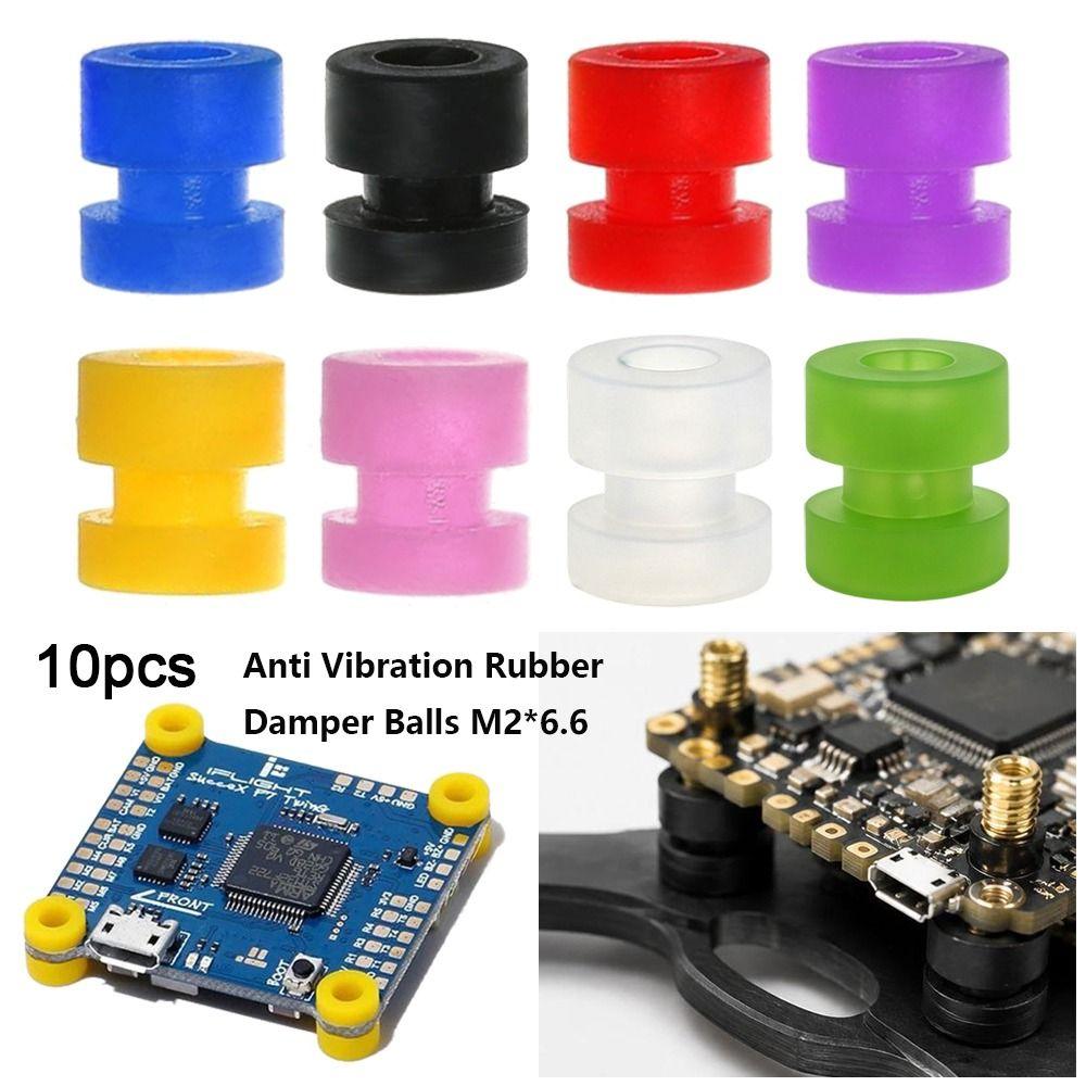 10pcs M2*6.6 Soft Mount Shock 8 Colors Silicone Silencer For F4 F7 Flight Controller FPV Quadcopter