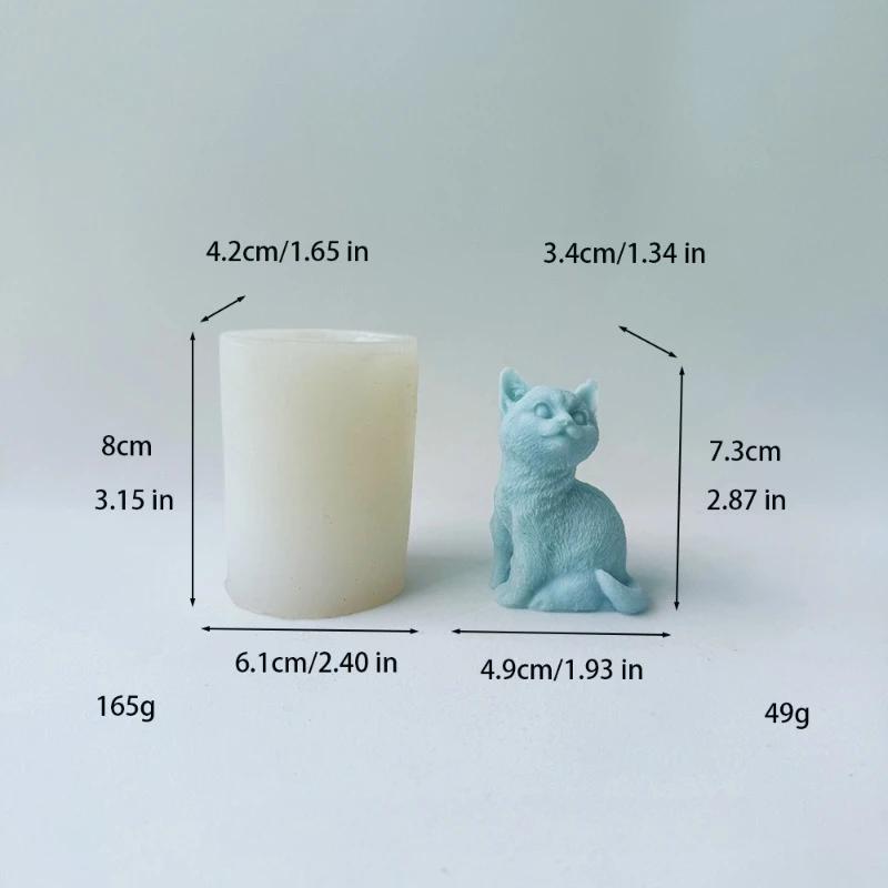 

Большая силиконовая форма для свечи в виде кошки, 3D-форма котенка для гипсовых поделок, смолы, цемента, принадлежности для изготовления мыла ручной работы, декор для дома