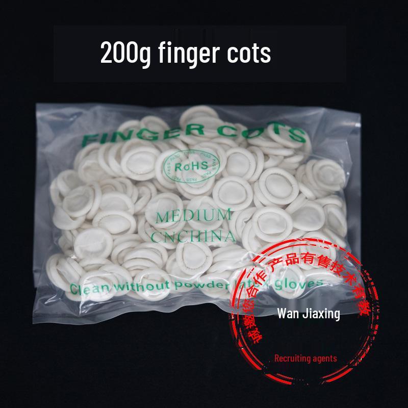 

White Latex Anti-Slip Finger Cots for Beauty & Manicure Applications