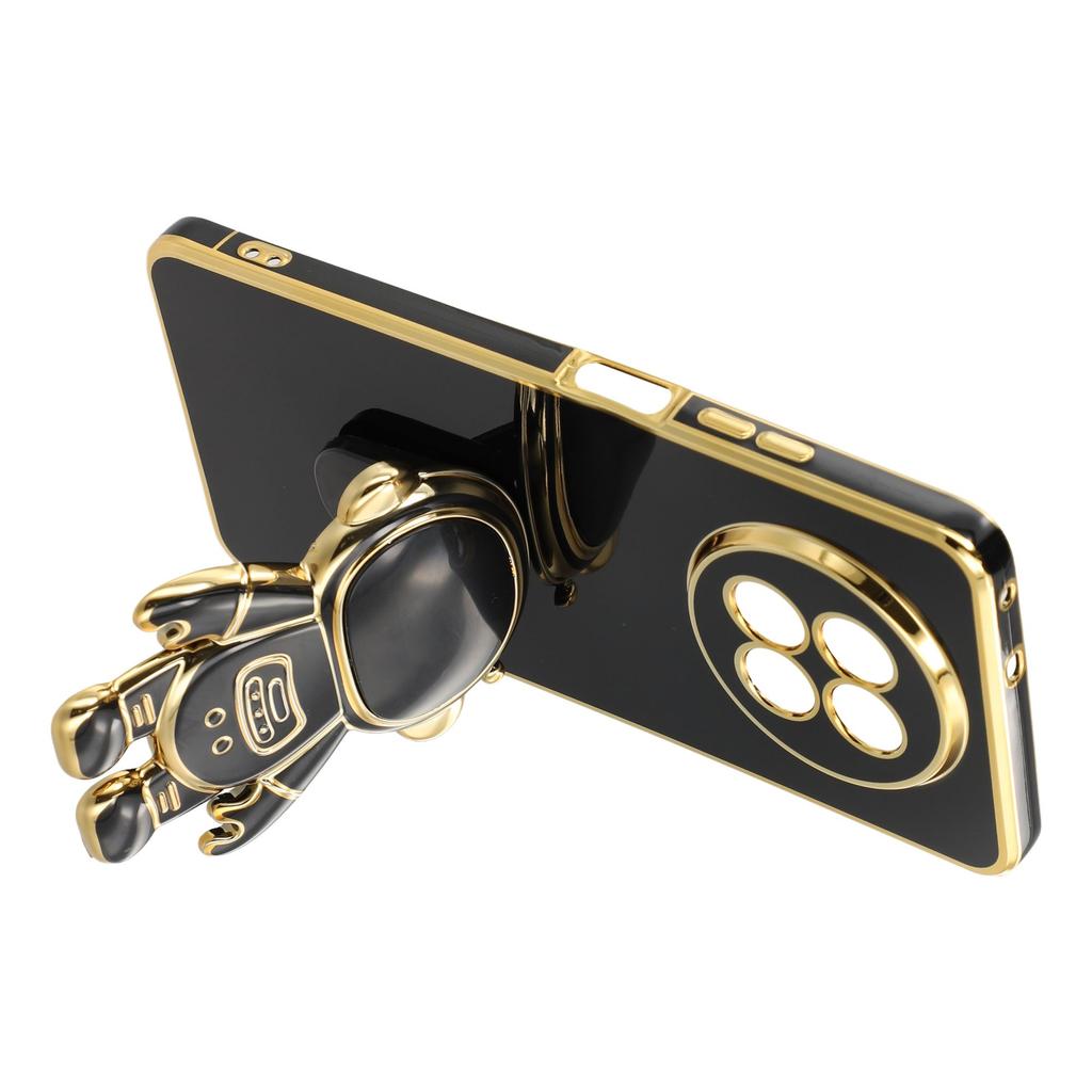 Etui dla Realme 12 5G Elektroplaterowane Miękkie TPU Pokrowiec na Telefon z Ukrytą Podpórką Astronauta