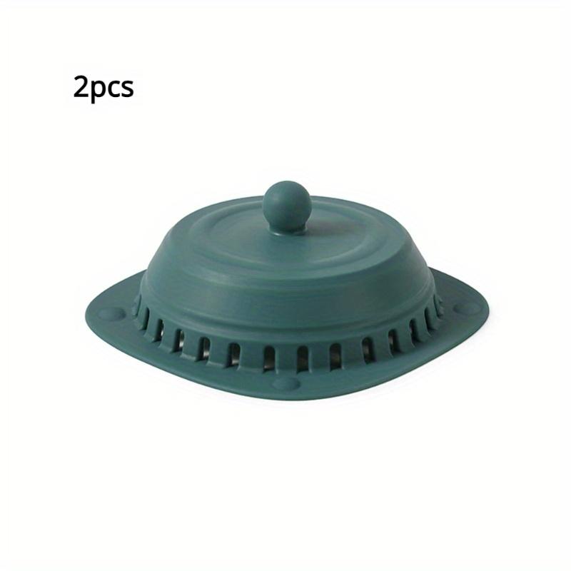 2pcs Floor Drain Cover Strainer Kitchen Sink Filter Shower Drain Hair Catcher Stopper Deodorant Anti-Clogging Bathroom Accessories