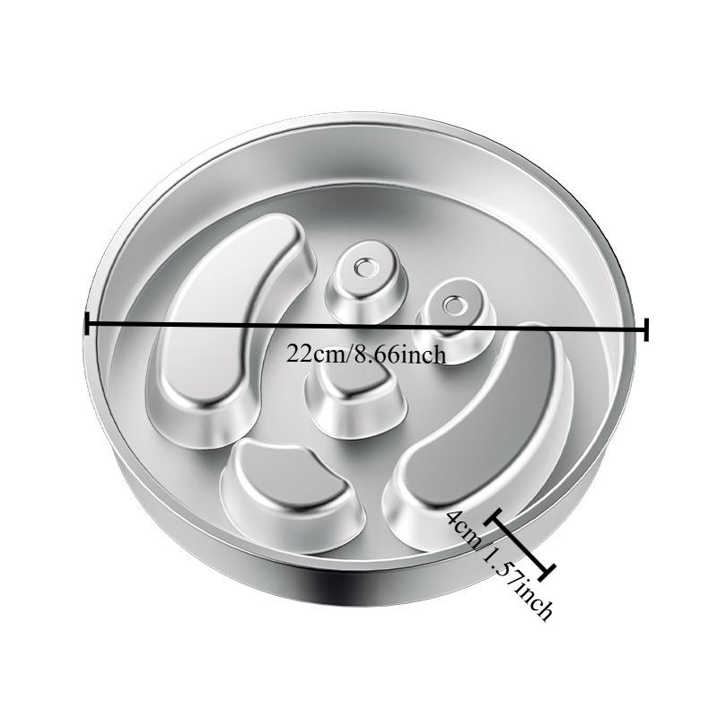 Large Capacity Stainless Steel Slow Feeder Bowl Anti Slip Anti Spill Pet Food Dish Thickened Dog Cat Bowl Photo Booth Props
