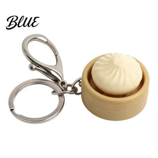 Anxiety Relief Clicker Dumpling Keyboard Fidget Toy Crisp Sound Stress Cute Portable Steamed Bun Keychain for And Focus
