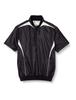 SSK Short Sleeve Shirt Black and White Size S Size Men's Pre-Jean Half-Zip (Mesh Lining), (9010), (Japan Small)