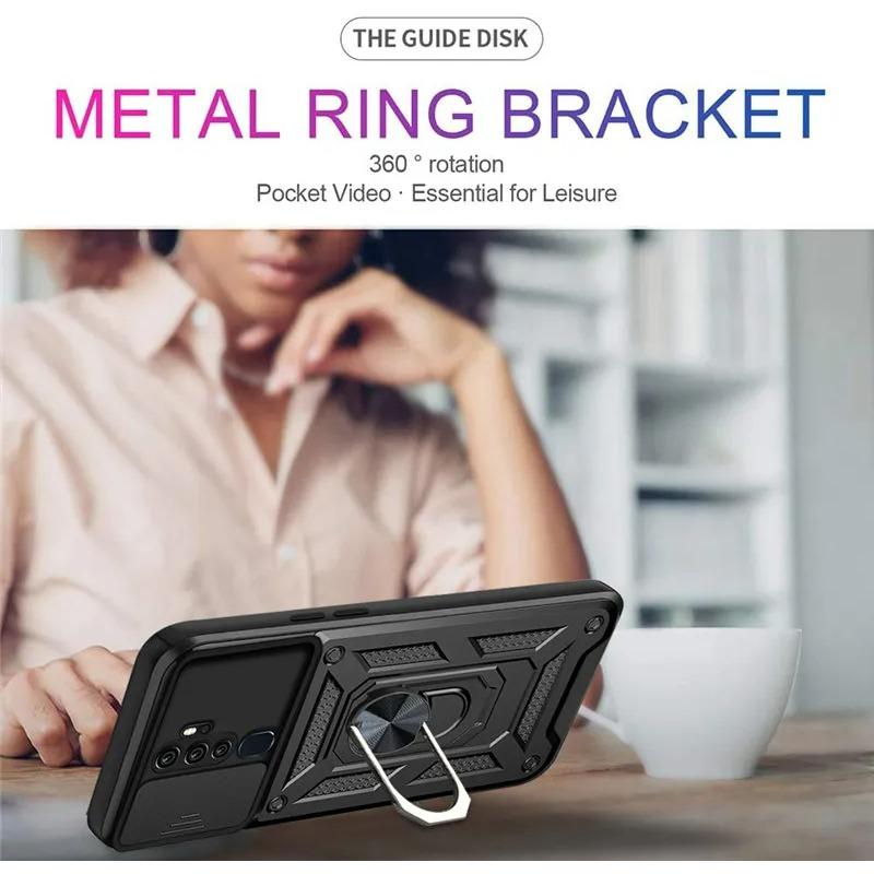 For OPPO A5 A9 2020 Case Shockproof Armor Magnetic Ring Stand Holder Back Cover for OPPO A3S A5S A7 Phone Cases