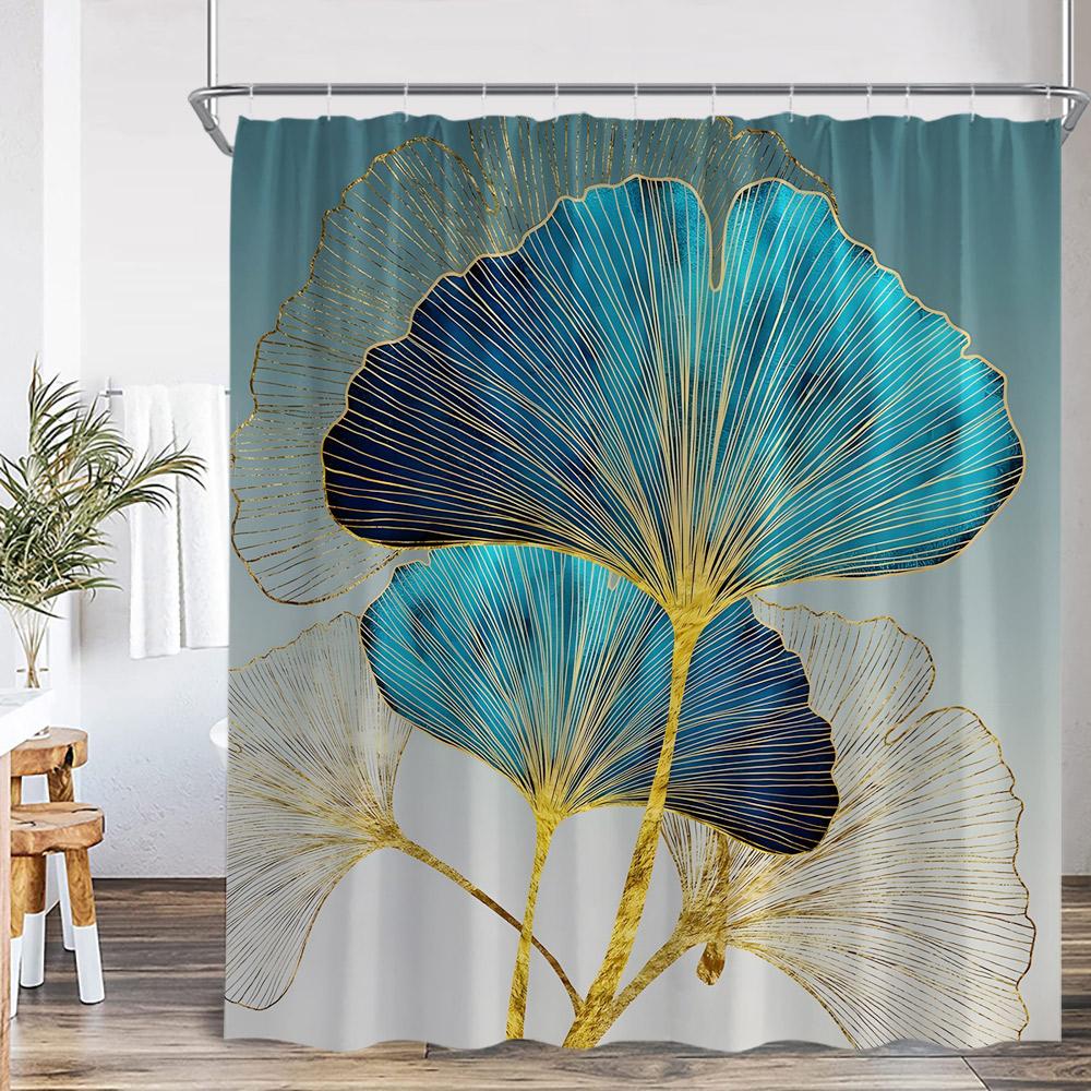 Bauernhaus Blumiger Duschvorhang Blume Pflanze Bauernhof Landhaus Badezimmer Dekoration Pflanze Rustikal Polyester Badvorhang Mit Haken