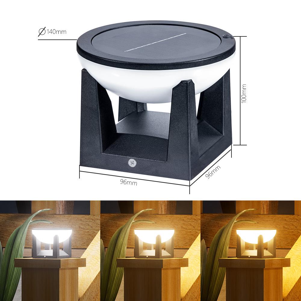 Waterproof Modern Solar Pillar Light for Outdoor Courtyard, Villa Gate, and Railing