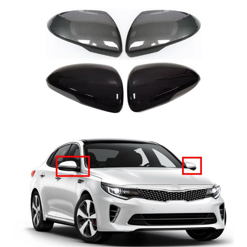 Car Rearview Side Mirror Cover Fit For KIA K5 Optima 2016 2017 2018 Wing Cap Sticker Rear View Case Trim Carbon Fiber