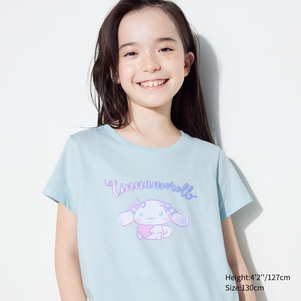 

UNIQLO GIRLS SANRIO CROP UT (ГРАФИКА Т, КОРОТКИЙ РУКАВ) С