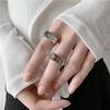 Korean Style Geometric Open Adjustable Letter Zirconia Ring for Women - Trendy Index Finger Jewelry