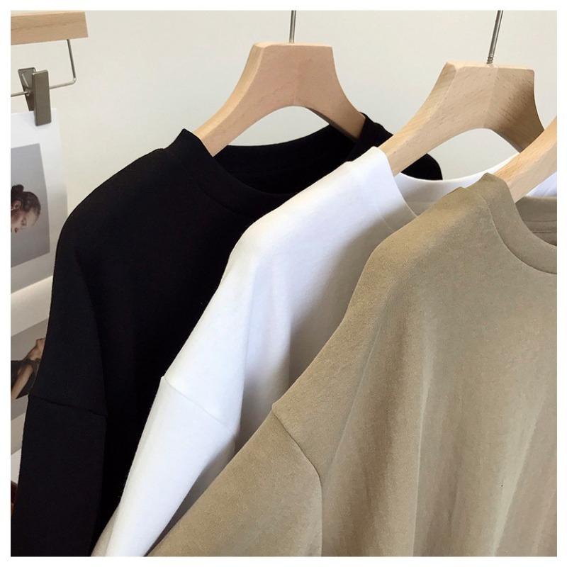 Backless Short T-shirt for Women Sweet and Spicy Korean Style Summer New Round Neck Loose Short-sleeved Top