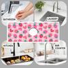 Absorbent Splash Guard Mat for Kitchen Sink, 15×5.5 Inch Cute Fast Drying Drip Catcher Behind Faucet Mat, Non-Slip, Washable Sink Mat Gadgets for