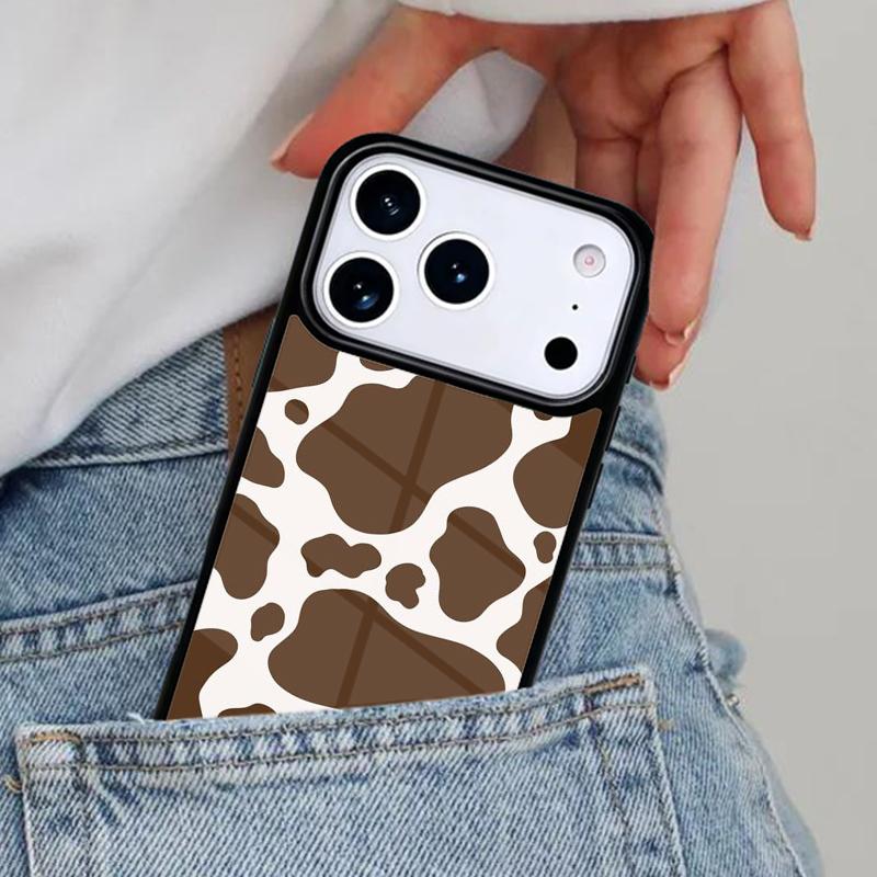 Cow Print Pattern Phone Case for iPhone 16e 15 14 13 12 17 Pro Max Plus Air 17pro Cover Coque
