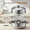 MAXCOOK 28cm Stainless Steel Single-Layer Steamer Pot